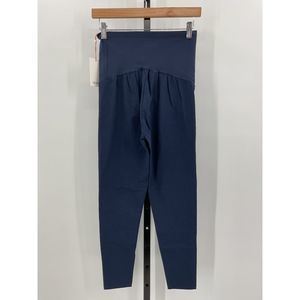 Quince Organic Cotton Maternity & Postpartum Everyday Leggings - 28" Blue M